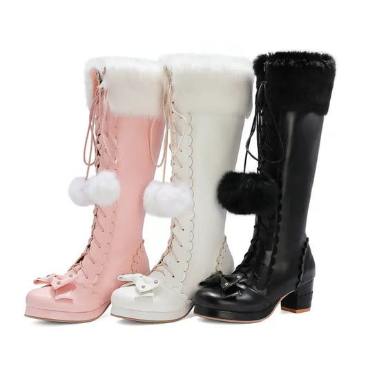 Bottes hautes princesse avec nœud papillon ( Princess Bowtie High Boots )